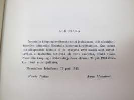 Muistojulkaisu Naantalin 500-vuotisjuhlaan elokuun 23 päivänä 1943 - Varatuomari Paul Ståhlström on lunastamalla tämän bibliofiilikappaleen kauniilla ja