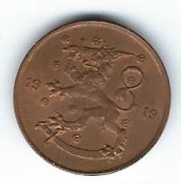 5 penniä  1919