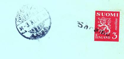 Postipysäkkileima Saramo, 3.11.1947 (Nurmes)