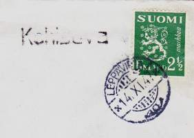 Postipysäkkileima Kohiseva, 14.11.1947 (Leppävirtai)