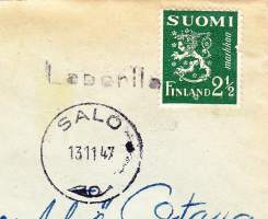 Postipysäkkileima Laperila, 13.11.1947 (Salo)