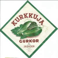 Kurkkuja    -  tuote-etiketti