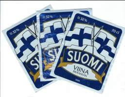 Suomi viina  - viinaetiketti 3 kpl