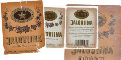 Jaloviina    - viinaetiketti  3 kpl