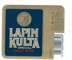 Lapin Kulta   III  olut -  olutetiketti