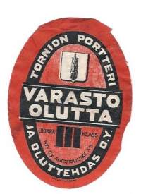 Varasto III Olutta - olutetiketti