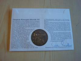 1992 Albertville talviolympialaiset, numismatiikka-ensipäiväkuori, FDC, numeroitu, hieno esim. lahjaksi. Katso myös muut kohteeni, minulla on myynnissä mm. noin