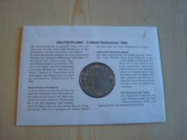 1990 Jalkapallon maailmanmestaruuskisat, numismatiikka-ensipäiväkuori, FDC, hieno esim. lahjaksi. Katso myös muut kohteeni, minulla on myynnissä mm. noin 700
