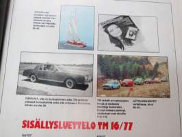 Tekniikan Maailma 1977 nr 16, sis. mm. seur. artikkelit / kuvat / mainokset; Nastakoe / Holkkinasta vai kiinteä,  -testi, Kasetti vastaan levy -testi, Salora 6000