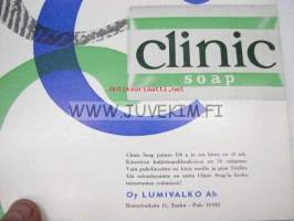 Clinic soap ... Nyt estätte kosketustartunnan todella tehokkaasti -mainos
