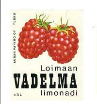 Loimaan Vadelma limonadi -  juomaetiketti