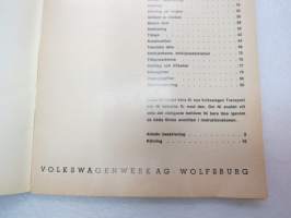 Volkswagen Transport (Augusti 1965) instruktionsbok -käyttöohjekirja ruotsiksi / owner´s manual in swedish