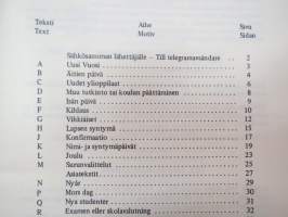 Sähkösanomatekstejä - Telegramtexter 1974 -wire gretings etc model texts and phrases