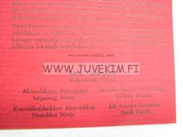 Nordisk rayon - Säteri Osakeyhtiö ym. -kuitutuotannon esittelykirja (kirjasen suunnittelu Timo Sarpaneva)