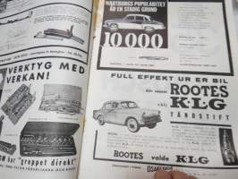 Motor 1963 nr 8, innehåller bl a följande artiklar / bilder / reklam; I pärmbild Simca 1300, Semperit Favorit ringar, Ovarsamhet i korsning, Månadens bilist -