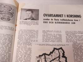 Motor 1963 nr 8, innehåller bl a följande artiklar / bilder / reklam; I pärmbild Simca 1300, Semperit Favorit ringar, Ovarsamhet i korsning, Månadens bilist -
