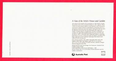 Australia - Ensipäiväkuori FDC - A View of the Artist&#039;s Garden - Taidemaalari John Glover, 15.8.1990.