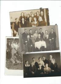 1930-luvun ryhmäkuvia 4 kpl - valokuva 9x13 cm