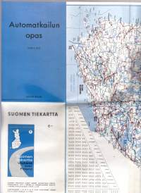 Automatkailun opas, 1968. 1. painos.  Sisältää myös siistin Suomi-automatkailukartan.