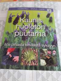 Kaunis ja huoleton puutarha. Suunnittelu  -istutus- hoito. Iloa pihasta  keväästä  syksyyn..... The royal horticiltural society,    Kirj. Jenny Henry,