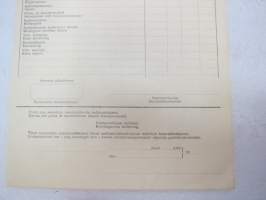 Valtionrautatiet / Sotilaskuljetuskirja - Militärtransportsedel (nr 9) -rahtikirja / -military related freight document