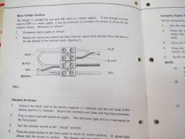 Lucas fast charger and engine starter -operating instruction -käyttöohjeet akkulaturille ja käynnistyslaitteelle englanniksi