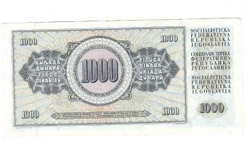 Jugoslavia 1000 dinara 1978-81 seteli