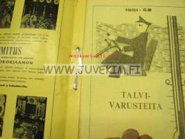 Osakeyhtiö S&amp;N Talvivarusteluettelo 1961-62 -tuoteluettelo autotarvikkeista