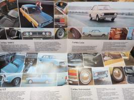 Ford Cortina -myyntiesite / brochure