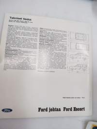 Ford Escort Standard, Escort De Luxe, Escort GT -myyntiesite / brochure