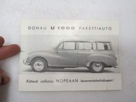 Donau U 1000 pakettiauto -myyntiesite / brochure