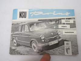 NSU Prinz -myyntiesite / brochure