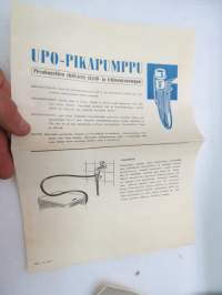 Upo pesukoneen pikapumppu -myyntiesite / brochure