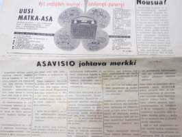 Radio ja Visio 1961 nr 3 - ASA Radio Oy mainoslehti / myyntiesite -radio manufacturer´s customer magazine / brochure