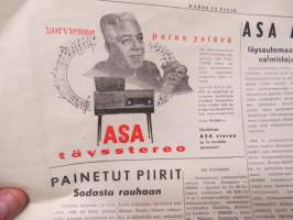 Radio ja Visio 1961 nr 3 - ASA Radio Oy mainoslehti / myyntiesite -radio manufacturer´s customer magazine / brochure