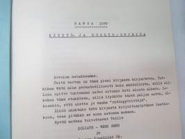Hansa 1100 käyttö- ja huolto-ohjeita -owner´s manual