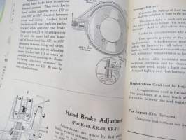 International Motor Truck Models K-6, KS-6, K-7, KS-7, K-8, KR-8, KS-8, K-10, KR-10, KR 11 Including Lubrication Charts -kuorma-auto käyttöohjekirja englanniksi