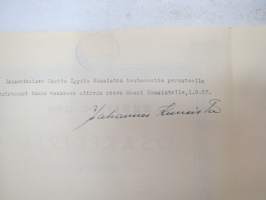 Kuusisto Oy, Viipuri 1942, 1 000 mk, nr 35, Rouva Martta Lyydia Kuusisto -osakekirja / share certificate