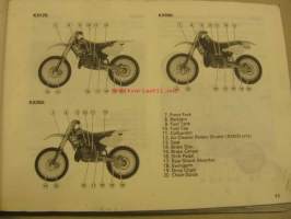 Kawasaki KX125 KX250 KX500 owner´s manual käyttöohjekirja