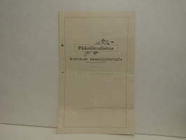 Päästötodistus Mustialan maamiesopistosta 1915