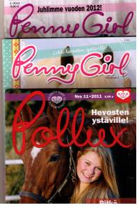 3kpl.  heppa-lehteä: Pollex 11/ 2011, Penny Gerls 1/2012  ja Penny Girls 11/ 2013