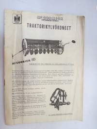 McCormick traktorikylvökoneet SD &quot; &amp; 10 - SD 2 &amp; 70, SB-230, SC-275, SCA-360 -myyntiesite / brochure