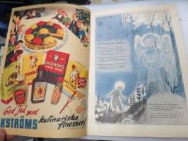 Husmodern - Julnummer, pärmbild av Carl Larsson (+ artikel av honom), innehåller flera olika artiklar och illustrationer samt reklam -christmas issue, in swedish