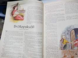 Husmodern - Julnummer, pärmbild av Carl Larsson (+ artikel av honom), innehåller flera olika artiklar och illustrationer samt reklam -christmas issue, in swedish