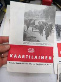 Kaartilainen - Karjalan Kaartin-Prikaatin Kilta ry lehtiä vv. 1963-1973 13 kpl -SA-Finnish Army military unit magines
