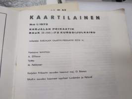 Kaartilainen - Karjalan Kaartin-Prikaatin Kilta ry lehtiä vv. 1963-1973 13 kpl -SA-Finnish Army military unit magines
