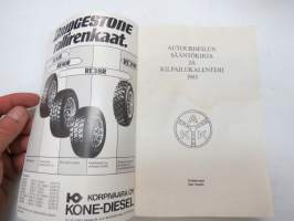 Autourheilun sääntökirja ja kilpailukalenteri 1985 -rules and calendar for car motor sports in Finland