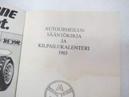 Autourheilun sääntökirja ja kilpailukalenteri 1985 -rules and calendar for car motor sports in Finland
