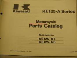 Kawasaki KE125-A parts catalog varaosaluettelo