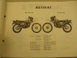 Kawasaki KE125-A parts catalog varaosaluettelo